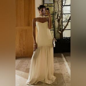 Show Me Your MuMu Dalia Maxi Dress pale yellow